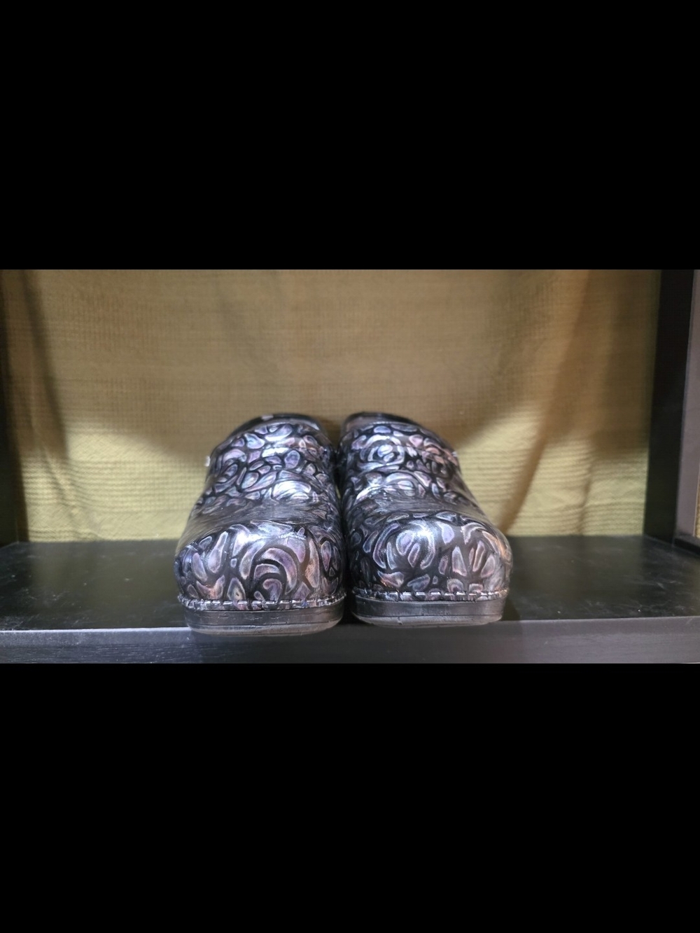 Dansko Women's Iridescent Floral-Pattern Slip-On Clogs